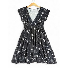 Urban Outfitters Celestial Tiered Midi Dress V-Neck S