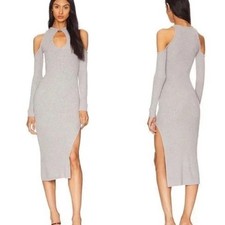 MAJORELLE Lyra Midi Dress in Heather Grey XS NWT