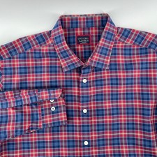 UNTUCKit Button Up Mens XL Red Excellent Arnaldo Plaid Wrinkle Free Shirt