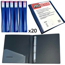 20x Proactive A4 Ring Binder Files Premium Quality Document Folders 4 Ring 25mm