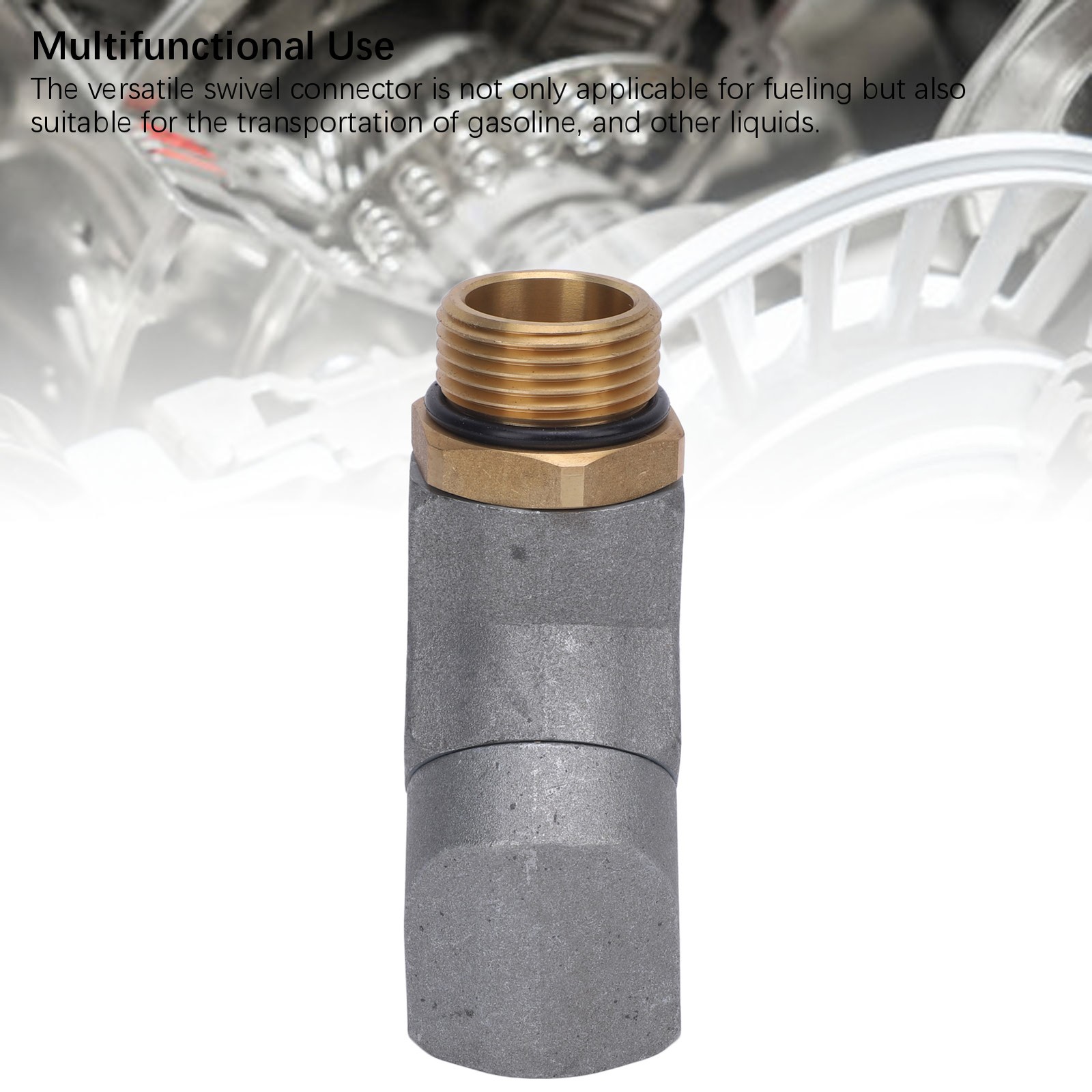Fuel Hose Swivel Connector 360° Rotating Metal Multifunctional Fuel Hose Nozzle