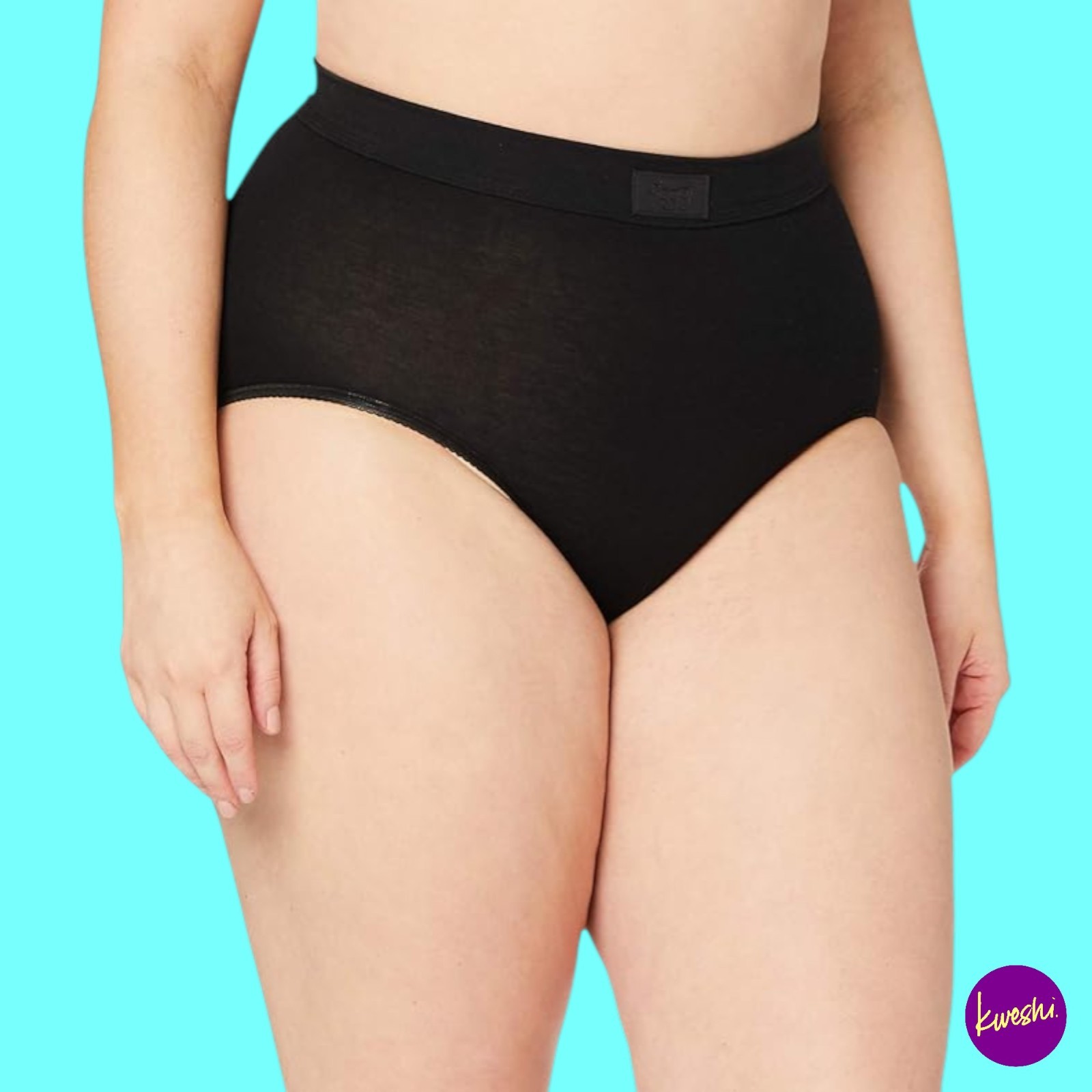 SLOGGI Women’s Double Comfort Maxi Briefs, Cotton, Black, UK 12 | EU 38 | US 6