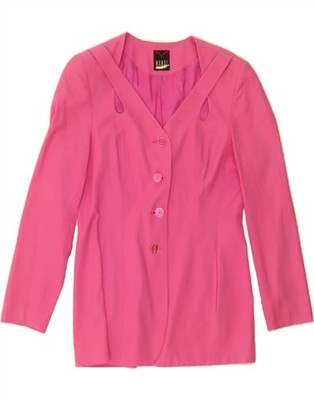 MONDI Damen 4 Knopf Blazer Jacke EU 38 Medium Rosa Acetat CG08