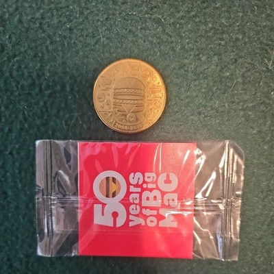 McDonalds Big Mac 50th Anniversary 2 Coins (1 Sealed, 1 not) 