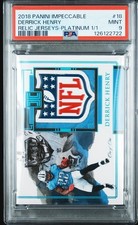 2018 Panini Impeccable Jerseys Derrick Henry #18 Relic Jerseys PLATINUM 1/1 SSP