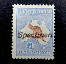 nystamps British Australia Stamp # 14 Mint OG H Specimen A10y426
