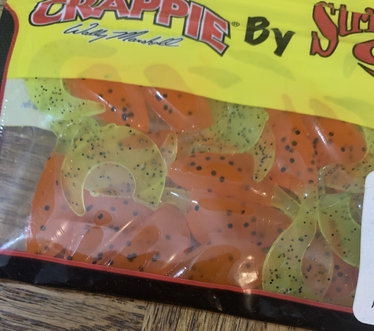 Mr. Crappie Strike King 2” Shadpole Curlytail Cajun Cricket-Brand New-SHIP N 24H - Image 2