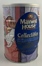1993 Maxwell House Coffee Collectibles Coffee Can w/ Lid College Reading Scene