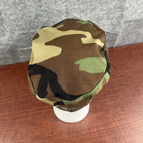 US Army Military Issue BDU Woodland Camo Hot Weather Cap Mütze Size 7 3/8 - Bild 4 von 7
