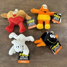 Lot Of 4 ECKERD’s Dandee Boo Beans Plush Dandy Apple Bitsy Polterguy KandeeKorne