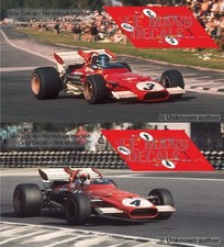 Décal Ferrari 312 B F1 GP Mexico 1970 Sticker Ickx Regazzoni