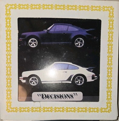 RARE PORSCHE ''DECISIONS DECISIONS'' CARNIVAL MIRROR 8'' X 8'' FIND ANOTHER