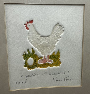 NANCY NEMEC ''Question of Precedence'' LIMITED EDITION HAND SIGNED ETCHING Chicken