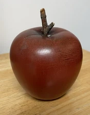 Vtg Ceramic HandPainted Apple  3.5" long Realistic