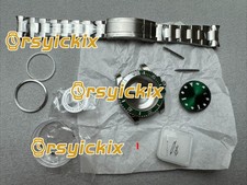 40mm Stainless Steel Watch Case With Band Kit for R Green Black SUB 2824 3135