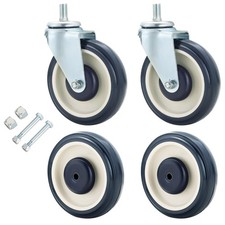 Shopping Cart Caster Wheels Replacement Kit Retail Store Supermarket Blue 5" 4PK