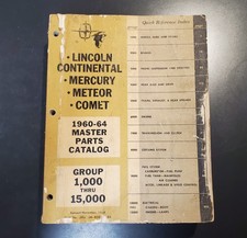 1960-64 Lincoln Continental Mercury Meteor Comet Master Parts Catalog 1000-15000