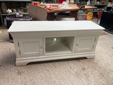 Large White Painted TV Unit Cabinet with Doors 140 x 45 cm x 60 cm high