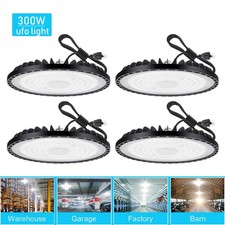 4 Pack 300W UFO LED High Bay Light Shop Industrial Commercial Factory Warehouse