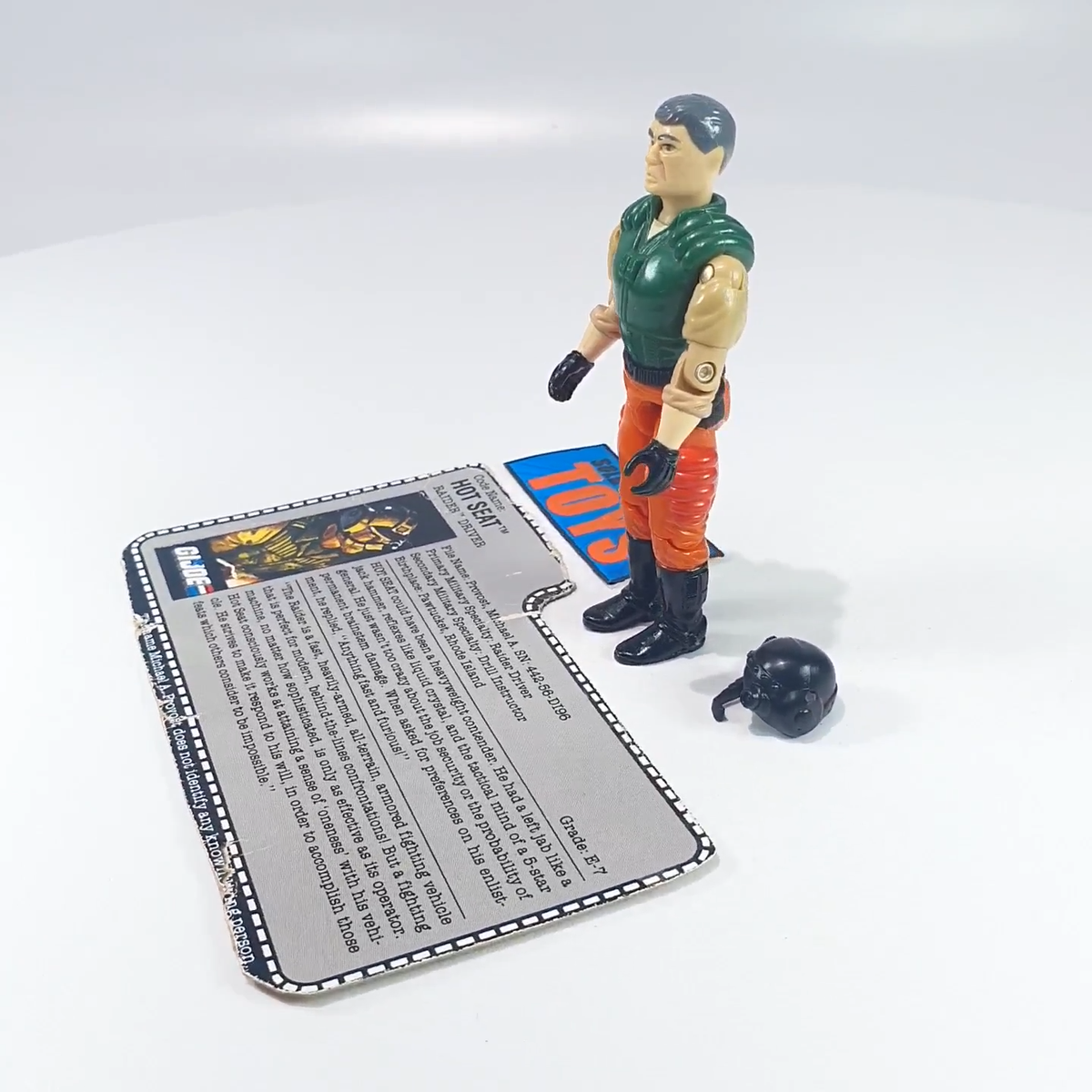 Vtg GI Joe HOT SEAT figure v1 100% COMPLETE original 1989 Raider