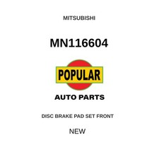 Genuine 2002-2007 Mitsubishi Lancer Disc Brake Pad Set Front Mn116604
