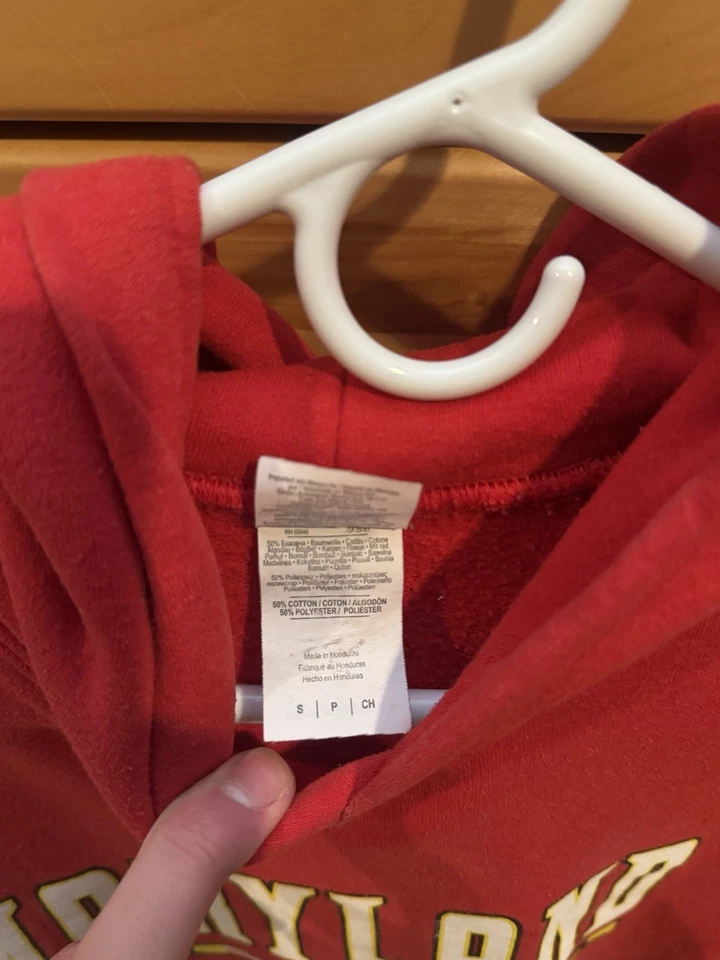 Красная толстовка с капюшоном University of Maryland Terrapins Terps молодежная большая (16–18) - Изображение 2 из 3