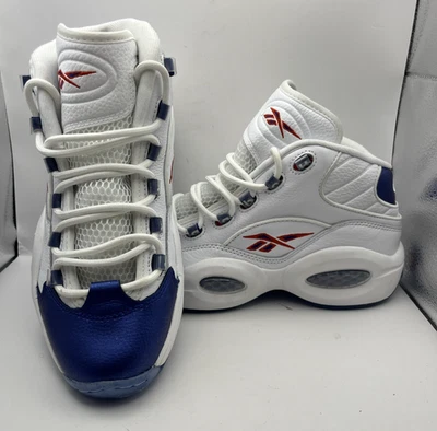 Reebok Classics Question Mid Allen Iverson Blue Toe OG basketball homme GX0227 - Photo 1/4