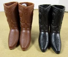 Ken Western cowboy Boots brown & black 2 pr. TLC vtg Mattel 70s 80s