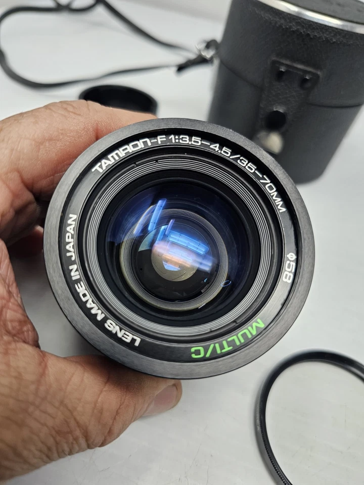 TAMRON 35-70mm f1:3.5 Multi/C  Lens for NIKON With Case, Caps &  UV Filter Japan - Image 4 of 4