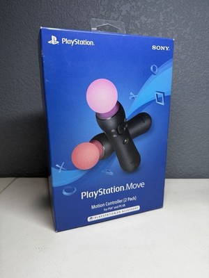 2 Pack Sony Playstation Move Motion Controller Black Lb Accessory PS4 NIB Sealed