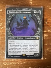 MTG | Sauron The Necromancer | Herr der Ringe Lotr | NM | EN | Full Art 
