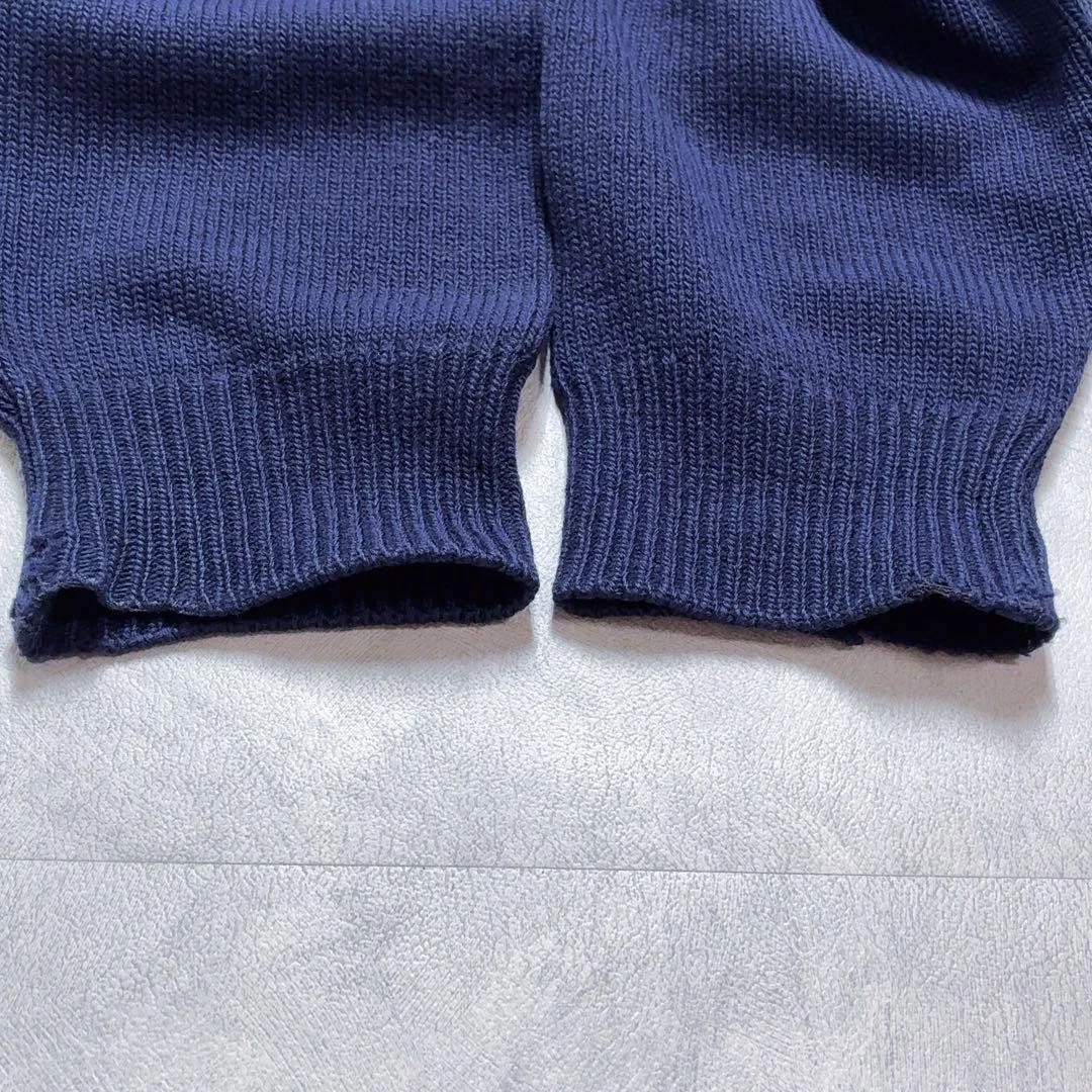 ICEBERG Vintage Knit Sweater L Bear Racing 90s Y2K Navy Charcoal image 9