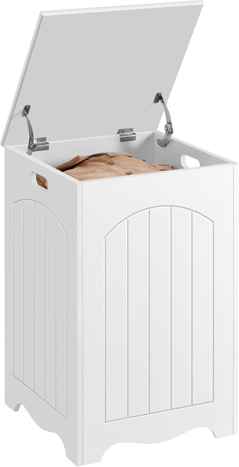 Armadietto Bagno con Cesto Biancheria Integrato - Design Salvaspazio Moderno