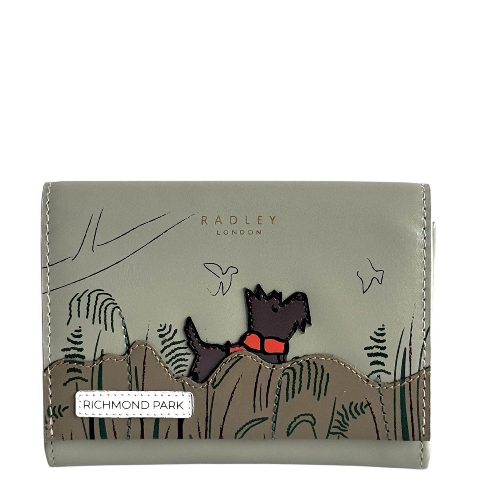 RADLEY Purse Silver Leather Coin Card Purse Picture Purse - A Walk In The Park