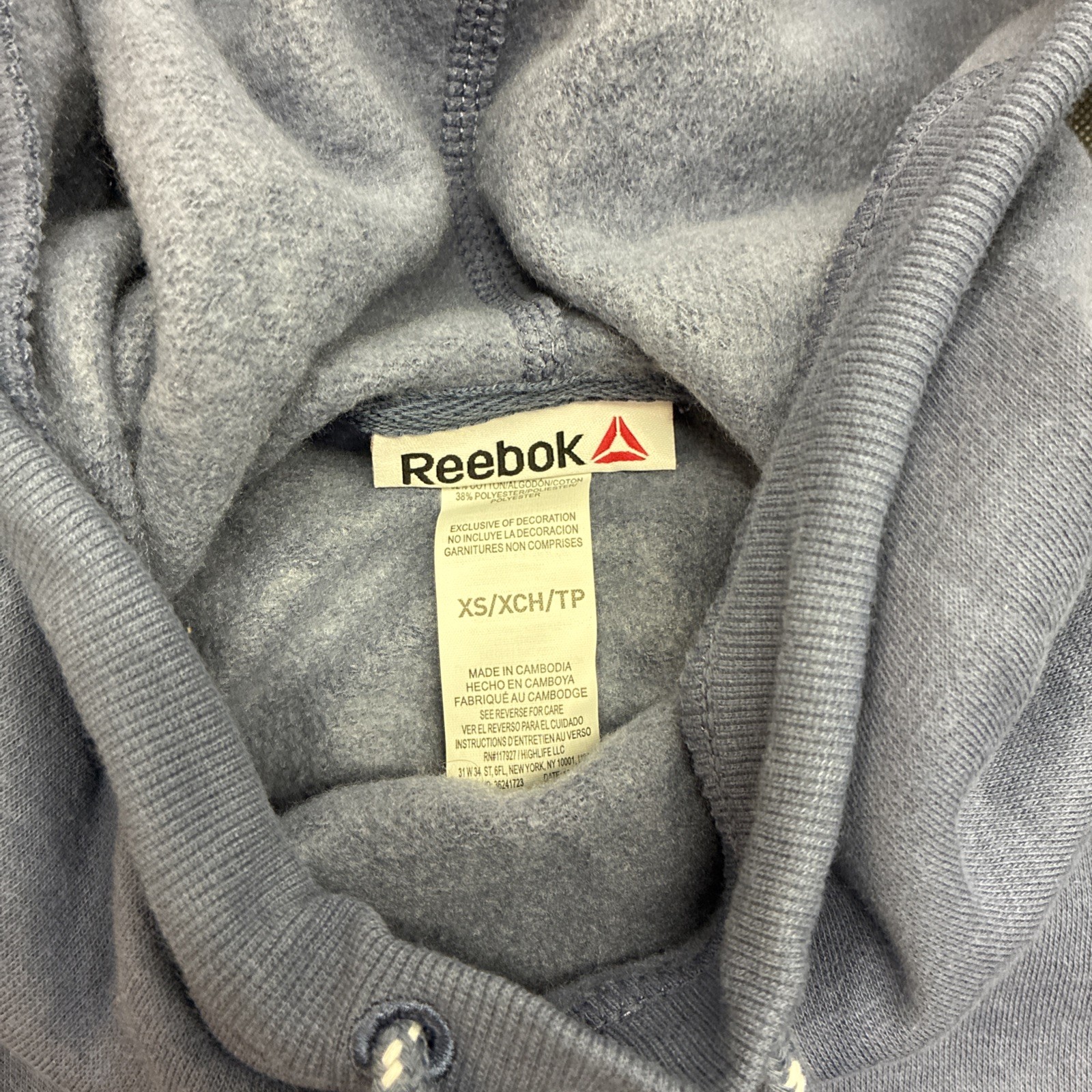 #187 Kids Reebok Hoodie Size XS thumbnail 2