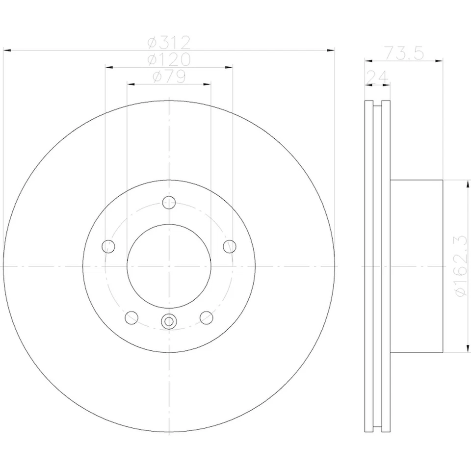 Hella Pagid 355123002 Disc Brake Rotor For 07-15 BMW 328i 328i xDrive 328xi X1 - Image 4 of 4