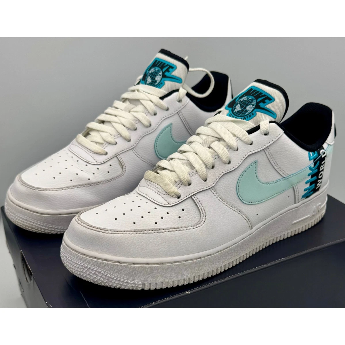 Nike Air Force 1 \'07 LV8 \'Worldwide Pack Glacier Blue\' Sz 9.5 CK6924-100 # 389 Nike Air Force 1  main image 3
