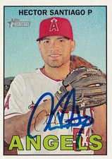 HECTOR SANTIAGO SIGNED AUTO'D 2016 TOPPS HERITAGE CARD #247 LOS ANGELES ANGELS
