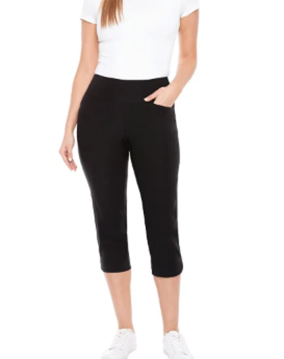 NEW S.C. & Co. Women's 360 Degree Tummy Control Capri Pants Size 8