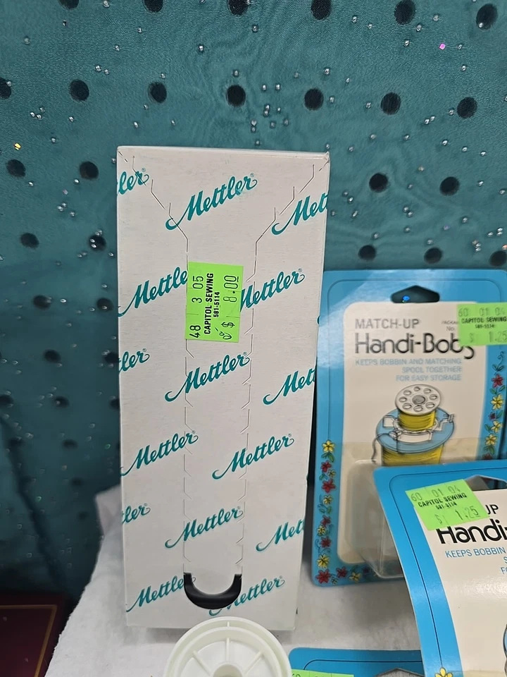 Mettler Stick-+Stopfgarn Thread Art 248, 5 Rolls & 8 Packs Handi-Bobs #C85 - Image 2 of 4