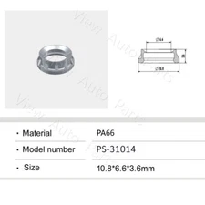 100 PCS Plastic Part Washer Spacer Clip Fits Fuel injector 10.8 x 6.6 x 3.6 mm