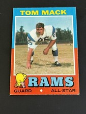 1971 Topps Football #94 Tom Mack EX/EX+ HOF Los Angeles Rams Michigan Set Break
