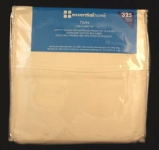 Essential Home Twin 3-Piece Sheet Set 325 Thread Count IVORY 