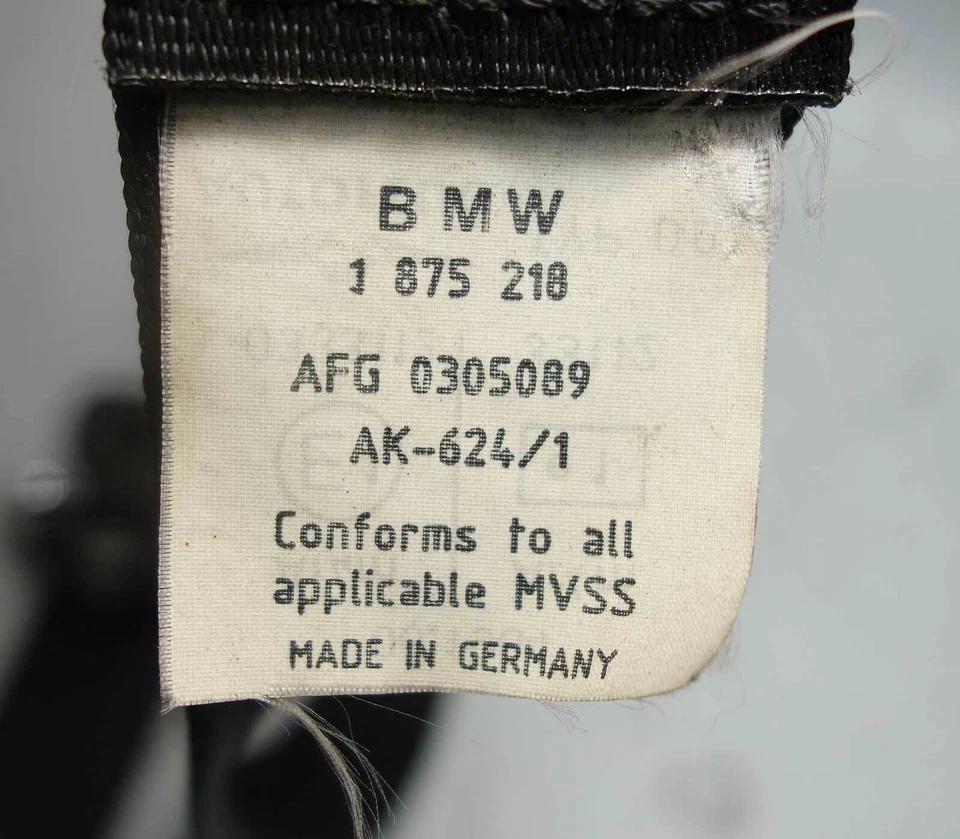 BMW E24 633CSi 1980-1984 cupé cinturón de seguridad delantero derecho pasajero sujeción OEM Foto 3 de 3