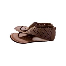Girls MIA Tan Leather Sandals Size 5