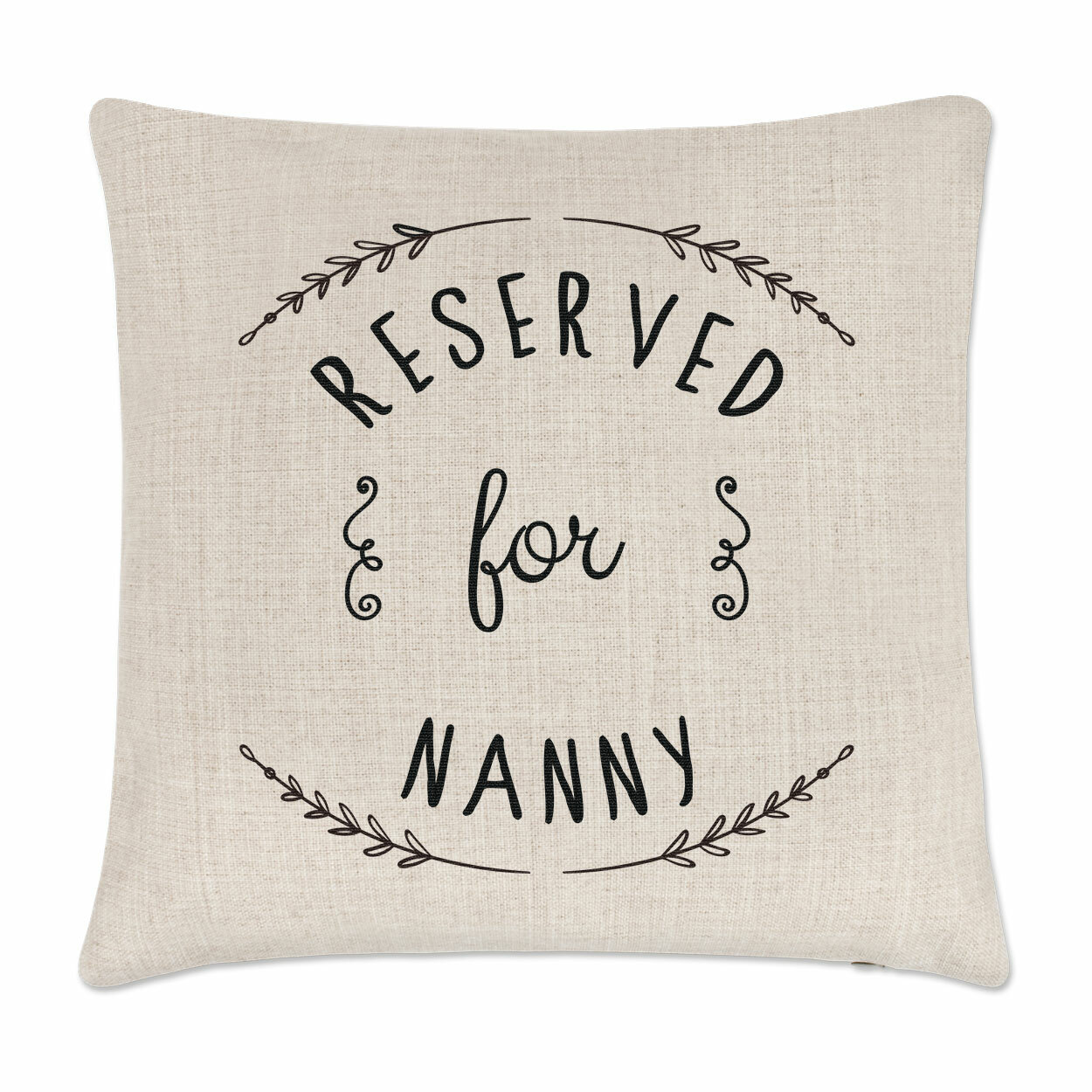 Reserved For Nanny Cushion Cover Pillow Joke Grandma Nan Nest