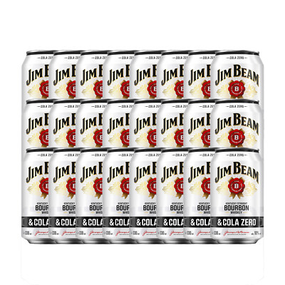 Jim Beam Cola Zero Original Mixgetränk Longdrink 330ml 24er Pack