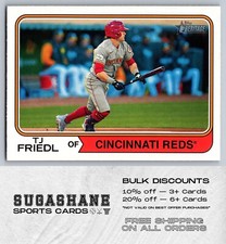 2023 Topps Heritage High Number 687 T.J. Friedl   Reds  Baseball Card
