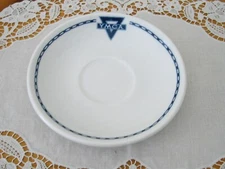 Vintage Syracuse China O.P.CO. Blue Y.M.C.A. 6 1/8"  Saucer ~