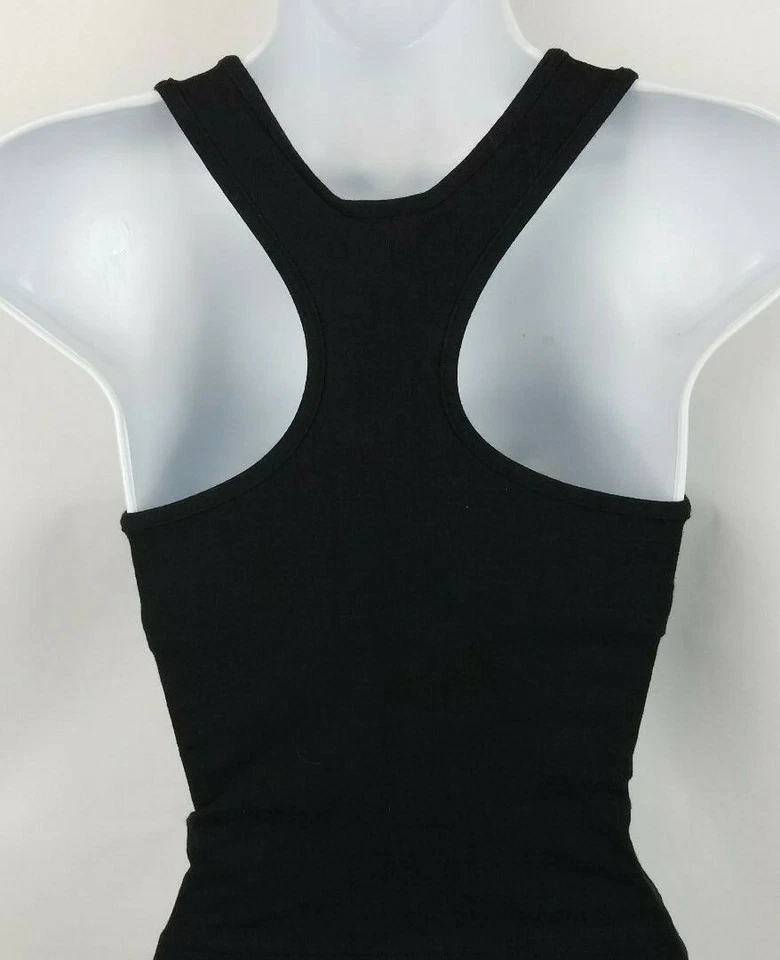 Camiseta sin mangas Athletech espalda deportiva elástica ropa deportiva yoga negra entrenamiento mujeres pequeña Foto 2 de 4